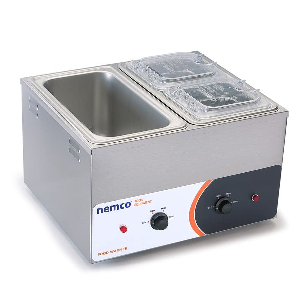 Nemco 6140 Countertop Food Warmer - Wet w/ (2) Pan Wells, 120v