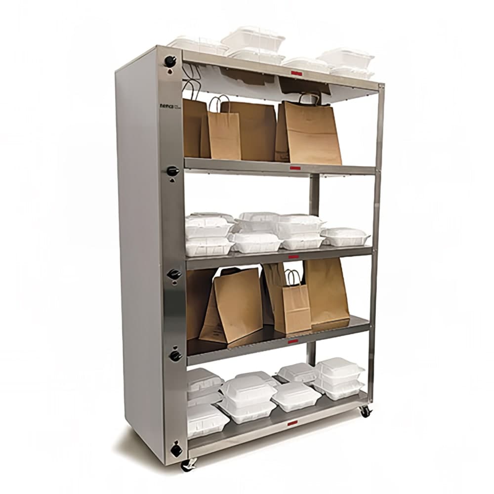 Nemco 6302-4 41 3/8" Self Service Heated To Go Shelf - (4) Shelves, 120v
