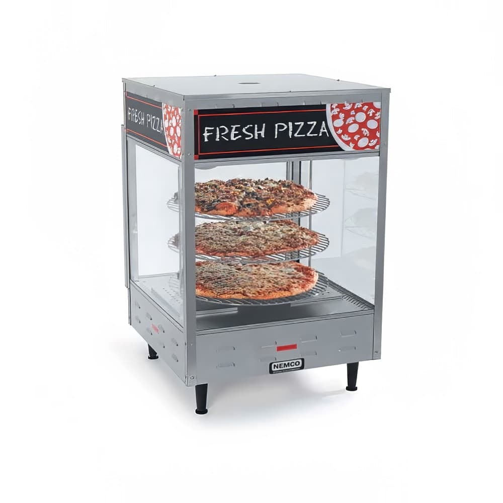 Nemco 6450 18 1/2" Rotating Heated Pizza Merchandiser w/ 3 Levels, 120v