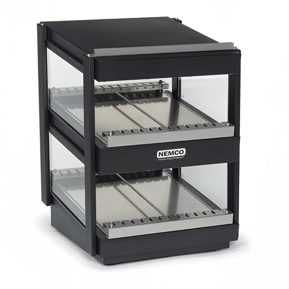 Nemco 6480-18-B 18" Self Service Countertop Heated Display Shelf - (2) Shelves, 120v