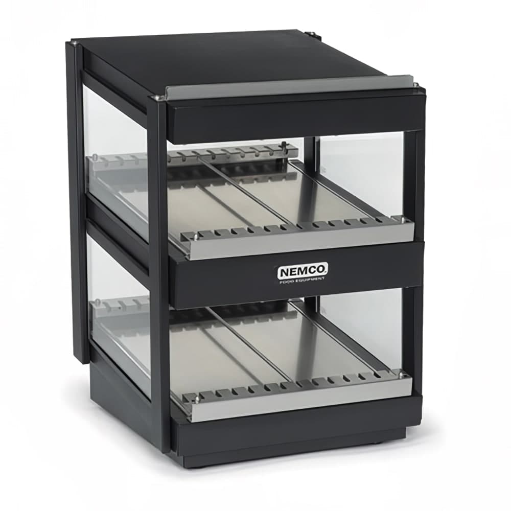 Nemco 6480-30S-B 30" Self Service Countertop Heated Display Shelf - (2) Shelves, 120v