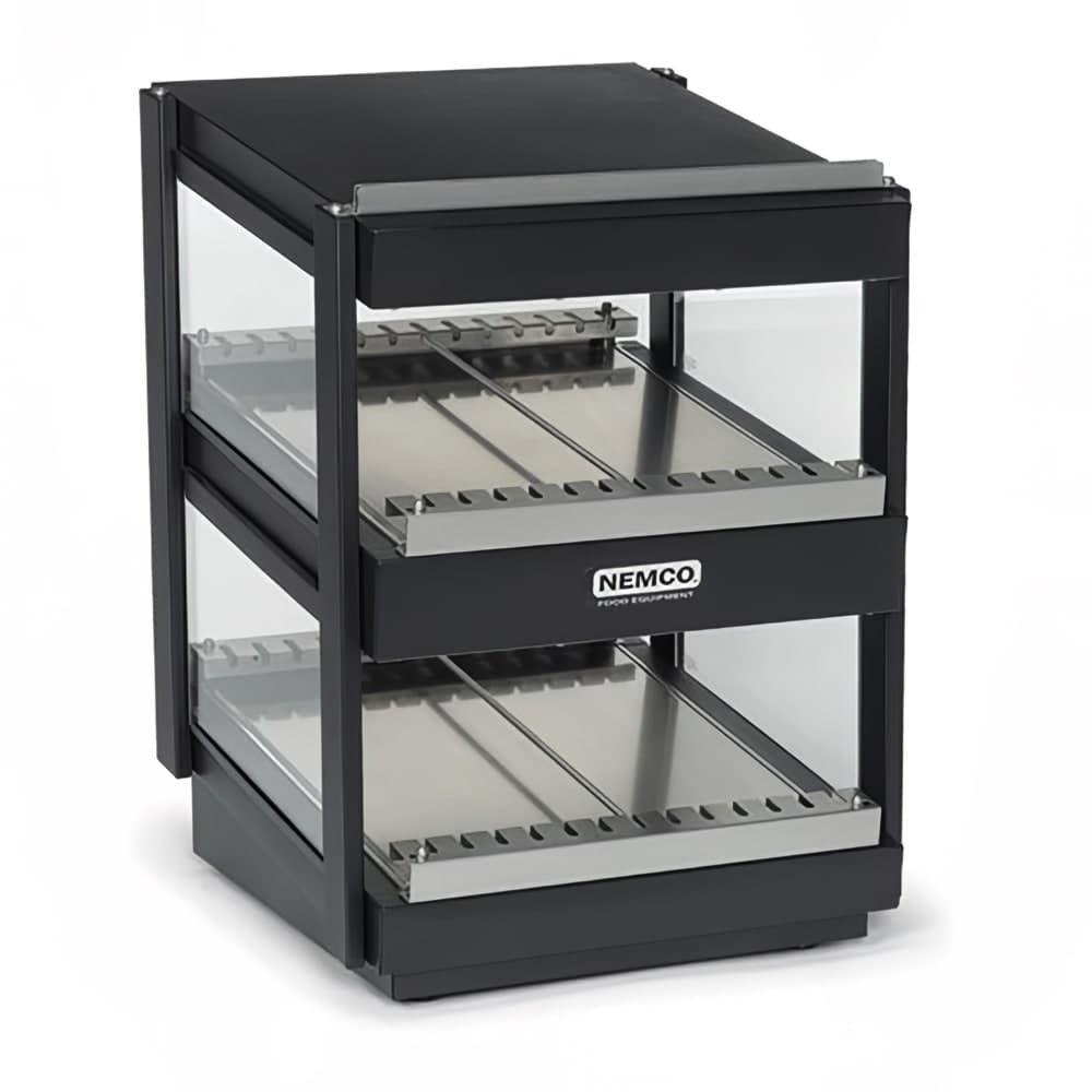 Nemco 6480-36S-B 36" Self Service Countertop Heated Display Shelf - (2) Shelves, 120v