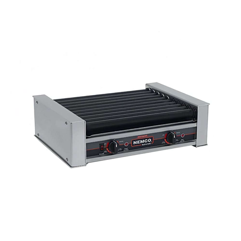 Nemco 8018SX 18 Hot Dog Roller Grill w/ Manual Controls - Flat Top, 120v