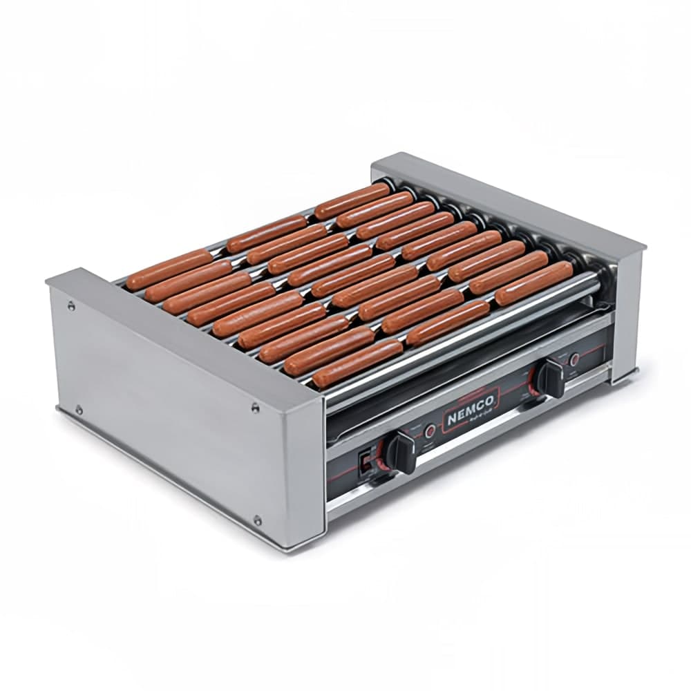 Nemco 8027 27 Hot Dog Roller Grill w/ Manual Controls - Flat Top, 120v