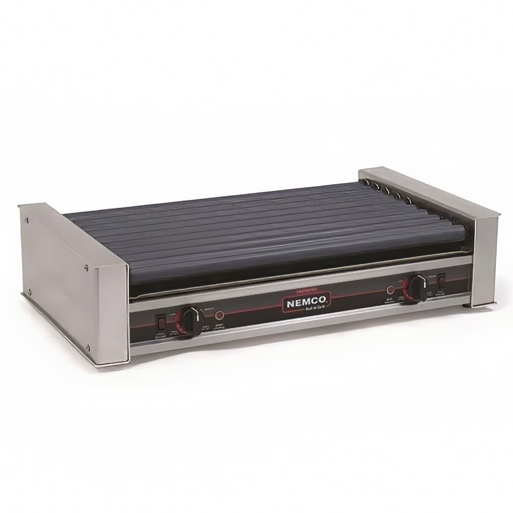 Nemco 8036 36 Hot Dog Roller Grill w/ Manual Controls - Flat Top, 120v