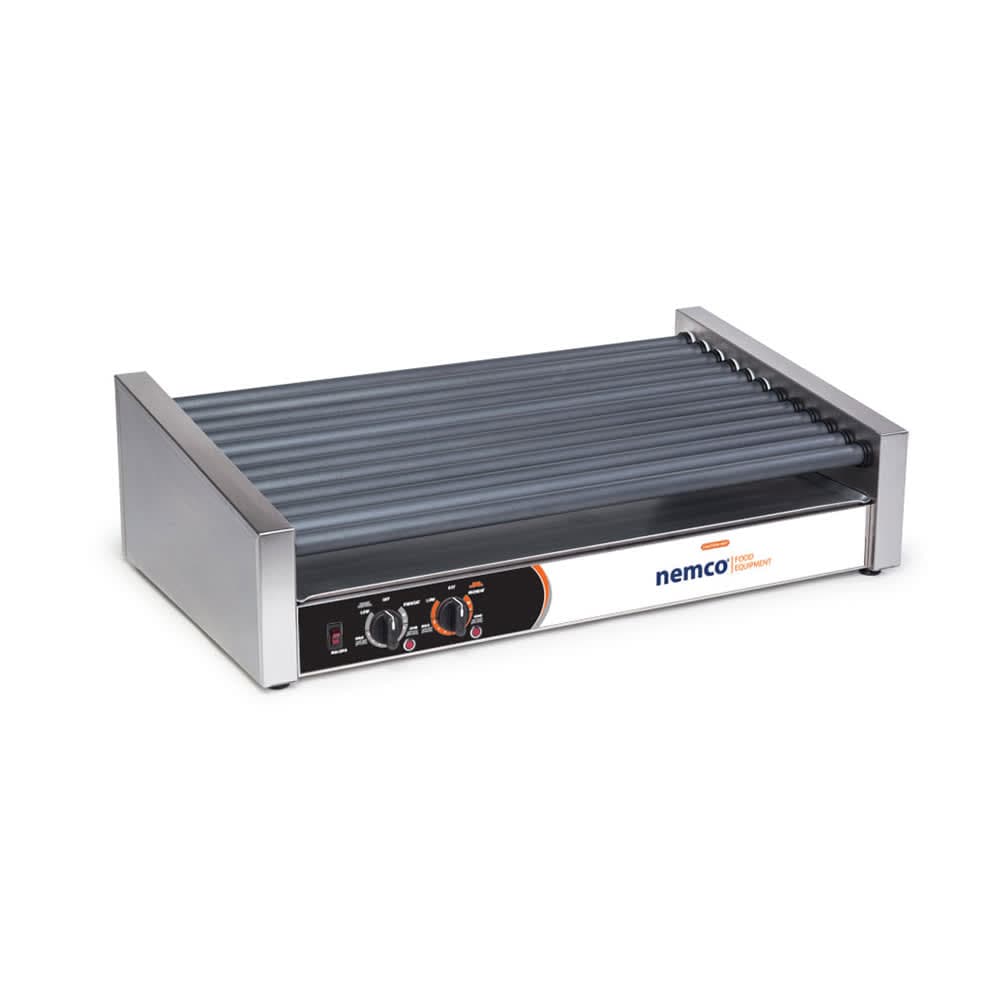 Nemco 8036SX-SLT 36 Hot Dog Roller Grill w/ Manual Controls - Slanted Top, 120v