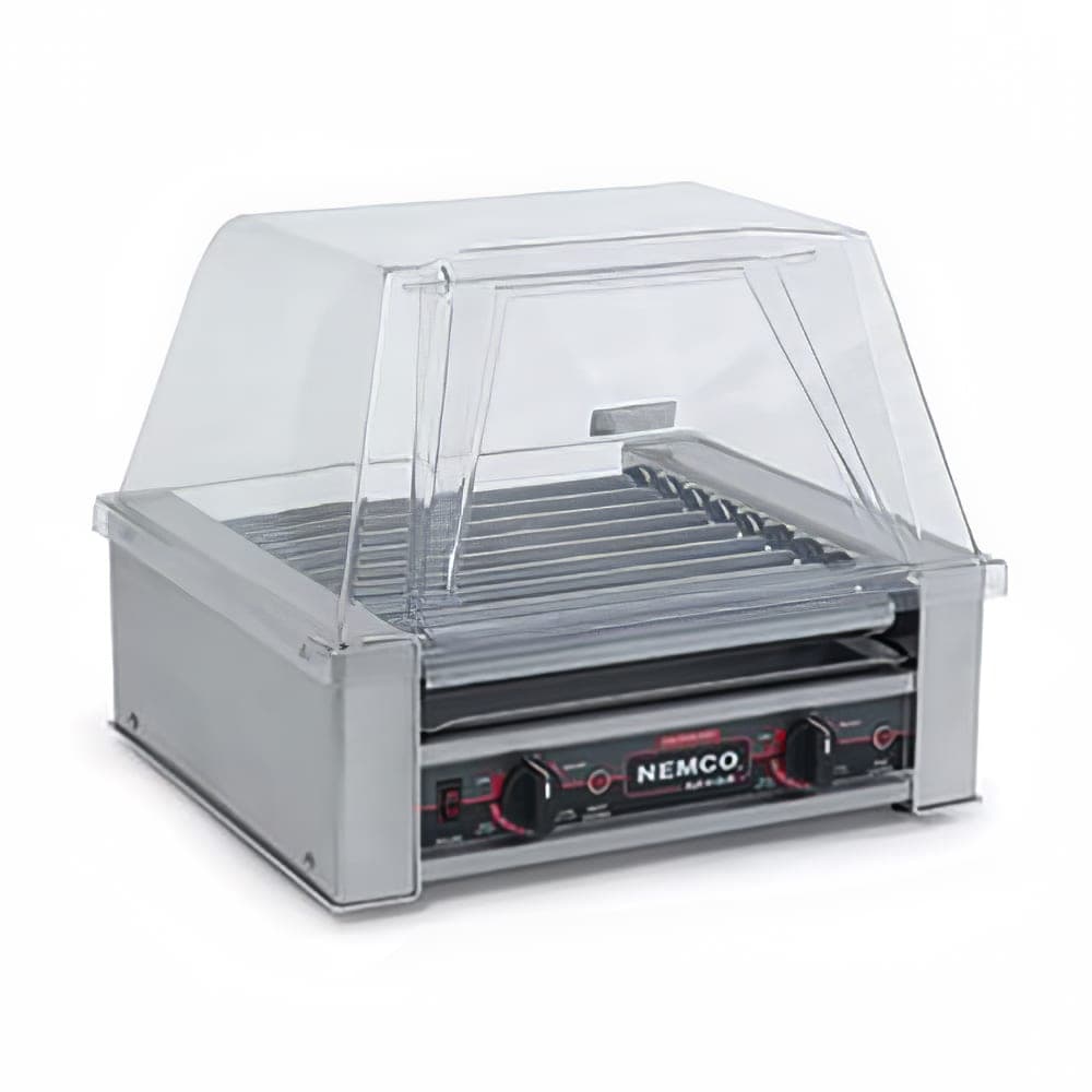 Nemco 8045SXN 45 Hot Dog Roller Grill w/ Manual Controls - Flat Top, 120v