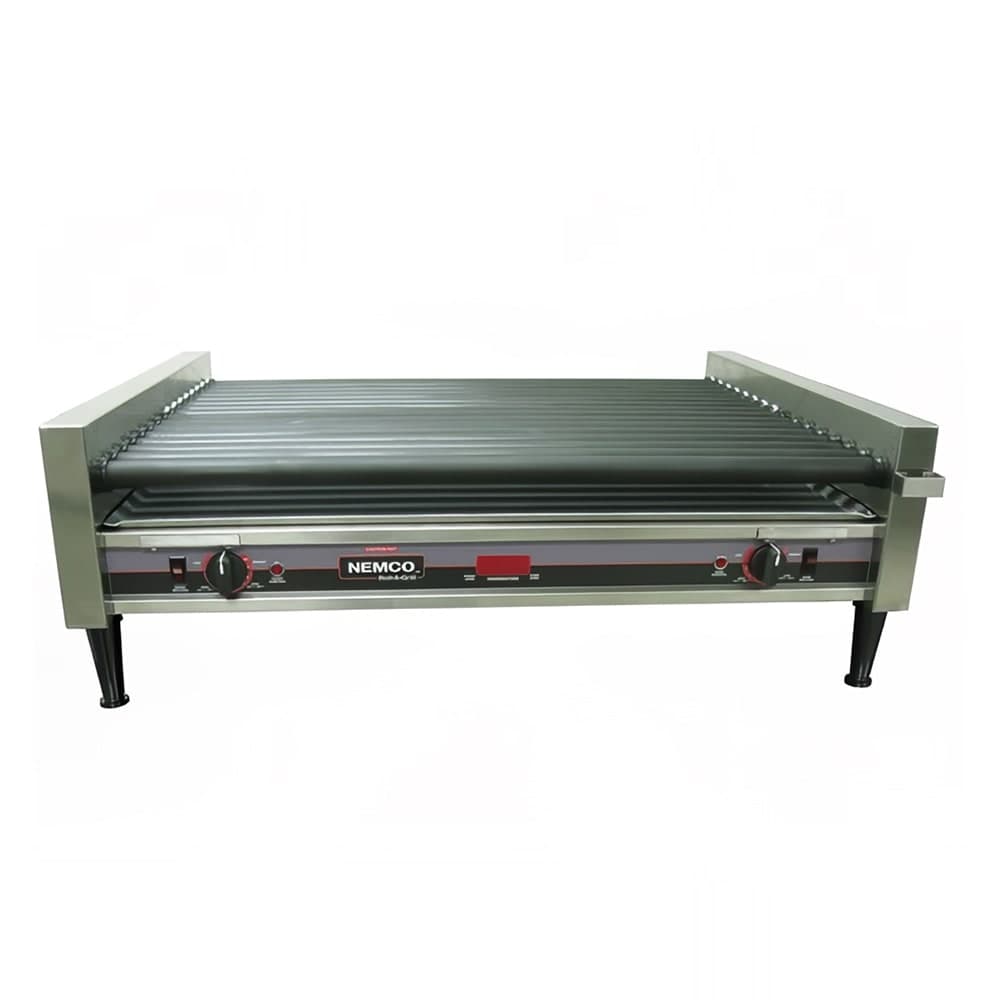 Nemco 8050SX-RC 50 Hot Dog Roller Grill w/ Manual Controls - Flat Top, 120v