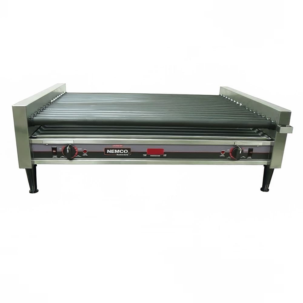 Nemco 8075SXW-RC 75 Hot Dog Roller Grill w/ Manual Controls - Flat Top, 120v