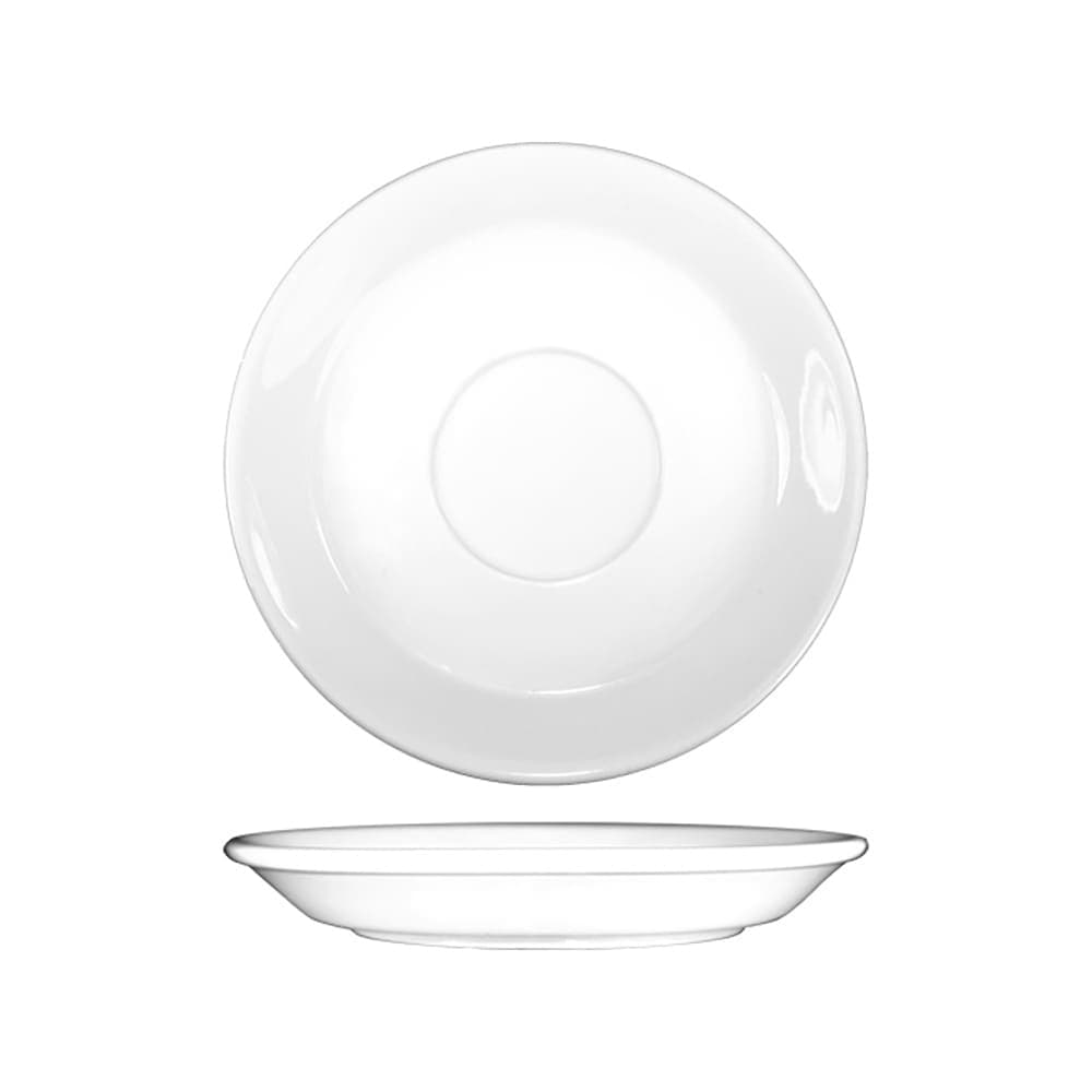 ITI 6 1/8" Round Bristol™ Saucer - Porcelain, Bright White (BL-2)
