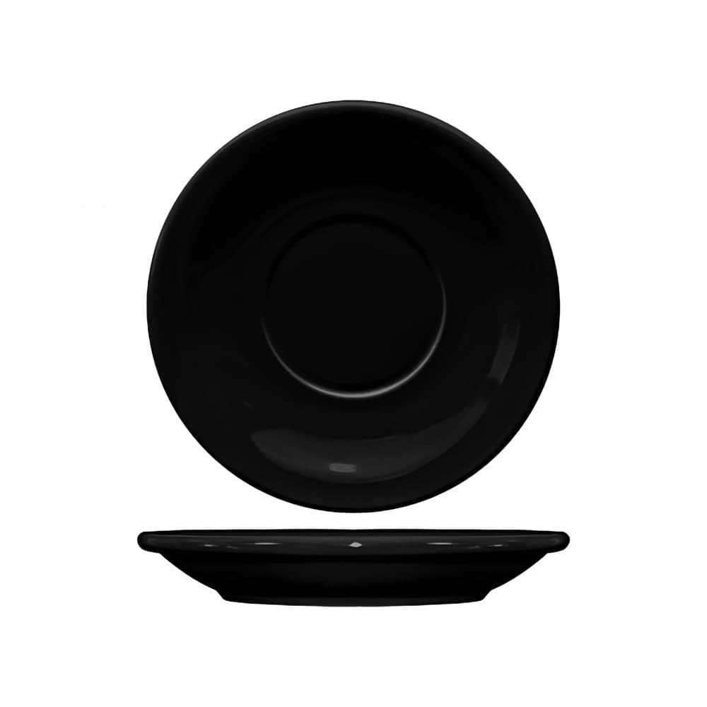 ITI 6" Round Cancun™ Saucer - Ceramic, Black (CA-2-B)