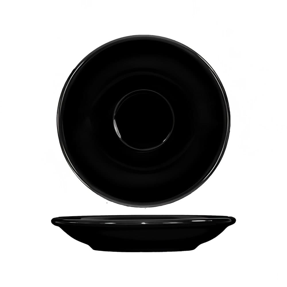 ITI 5 1/8" Round Cancun™ A.D. Saucer - Ceramic, Black (CA-36-B)