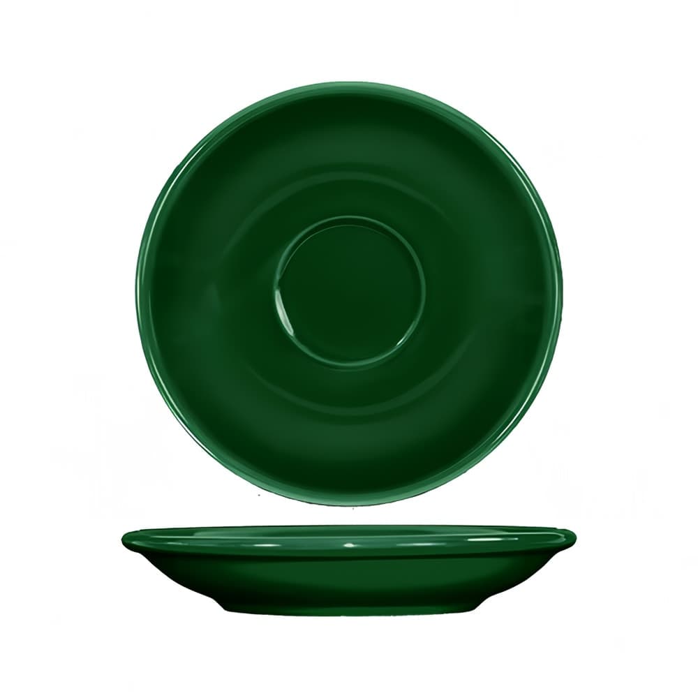 ITI 5 1/8" Round Cancun™ A.D. Saucer - Ceramic, Green (CA-36-G)