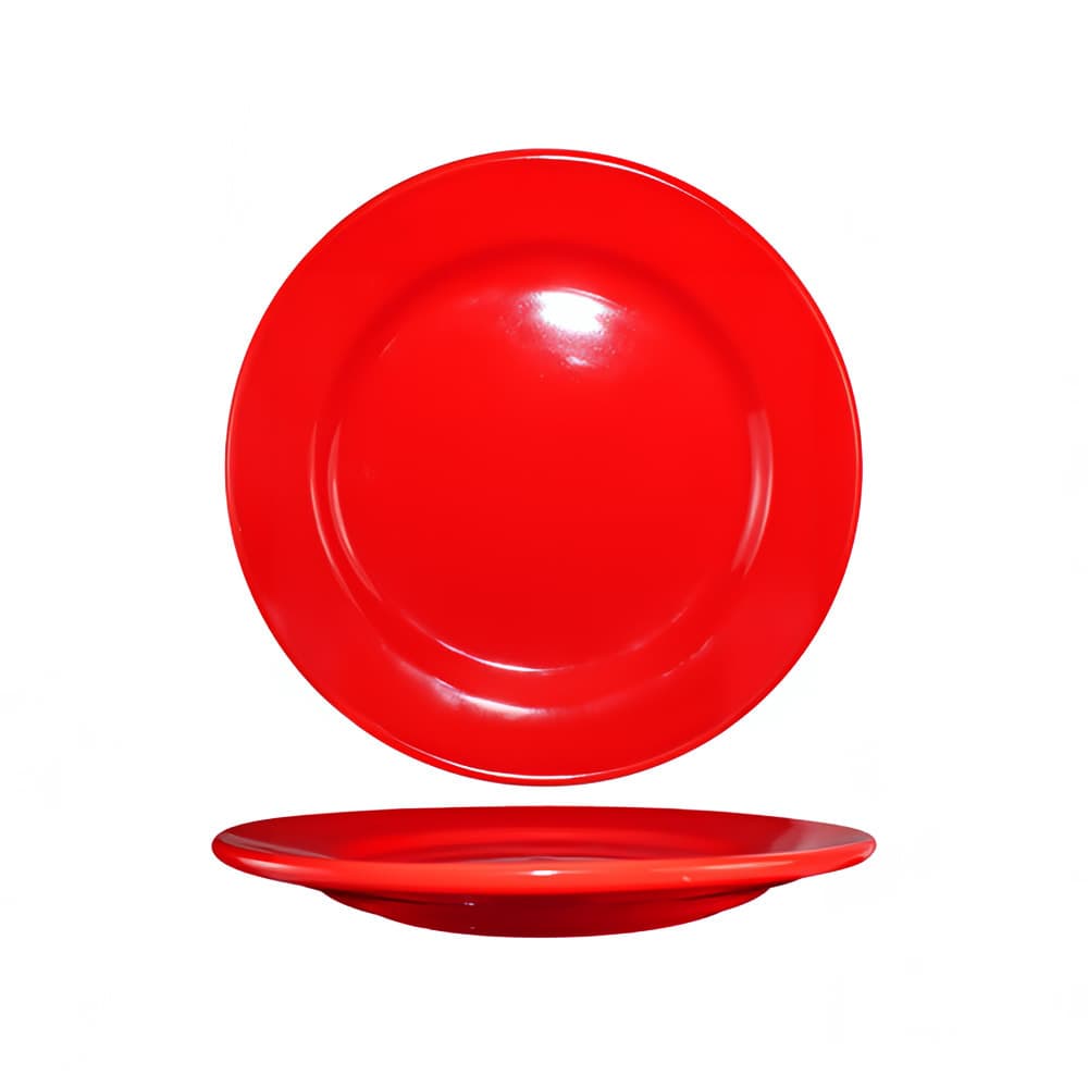 ITI 7 1/8" Round Cancun™ Plate - Ceramic, Crimson Red (CA-7-CR)