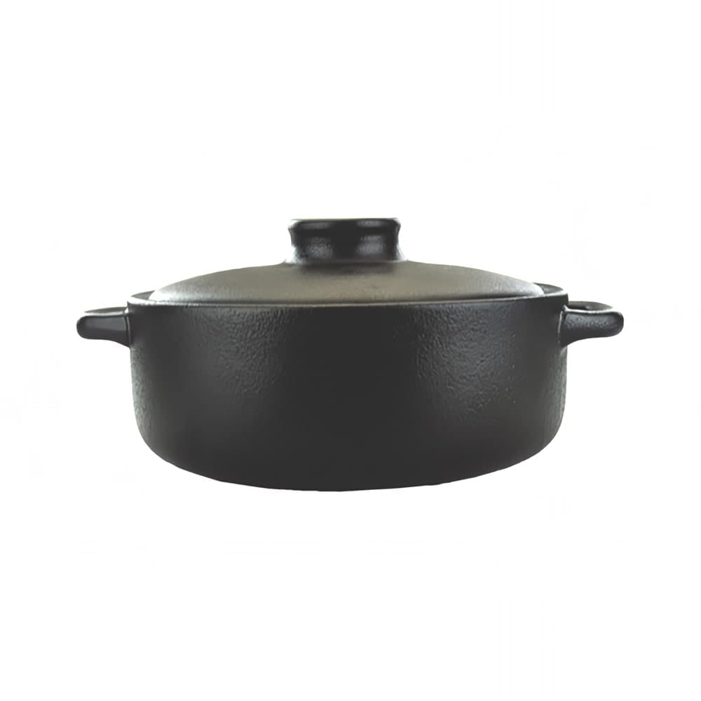 ITI 24 oz Round Casserole Dish - Ceramic, Black (CAS-60-B)