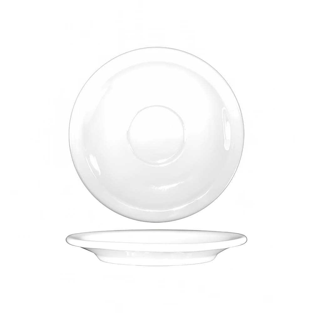 ITI 4 3/4" Round Dover™ A.D. Saucer - Porcelain, European White (DO-36)