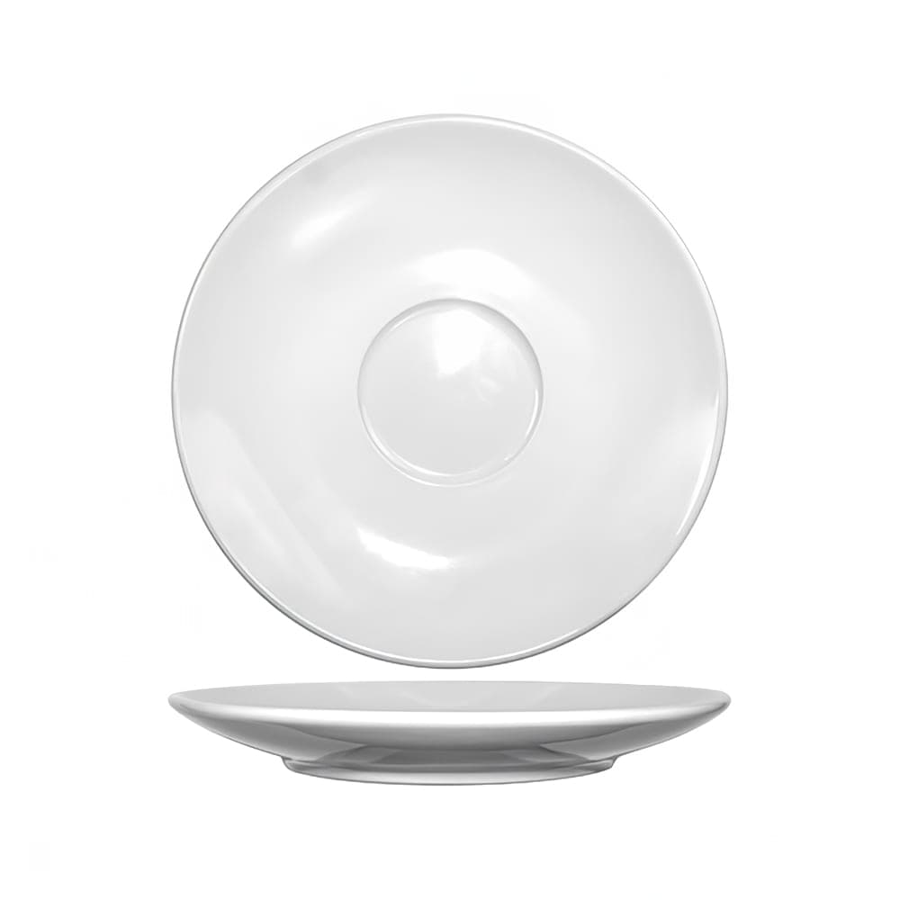 ITI 6 1/2" Round Dover™ Cappuccino Saucer - Porcelain, European White (DO-67)