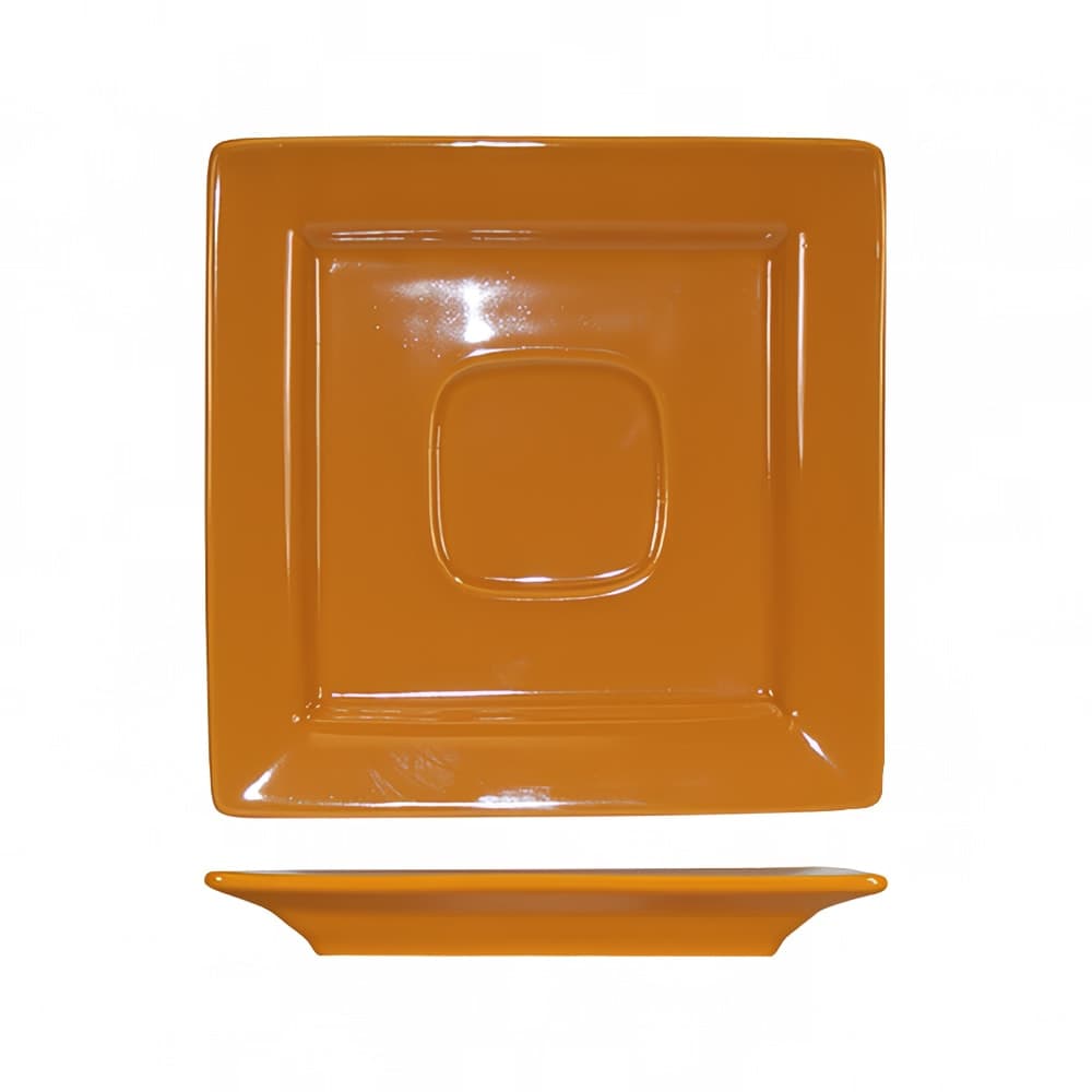 ITI 5 7/8" Square Elite Harvest™ Saucer - Porcelain, Butternut (EL-2-BN)