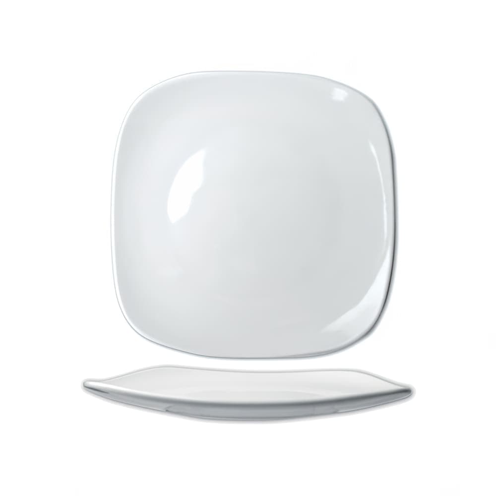 ITI 7 3/4" Square Quad™ Plate - Porcelain, European White (QP-7)