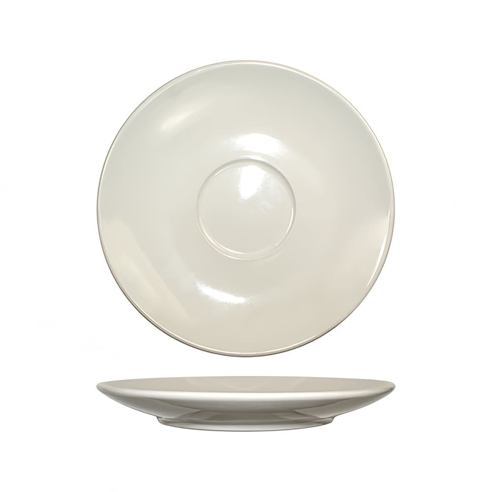 ITI 6 1/2" Round Roma™ Cappuccino Saucer - Ceramic, American White (RO-67)