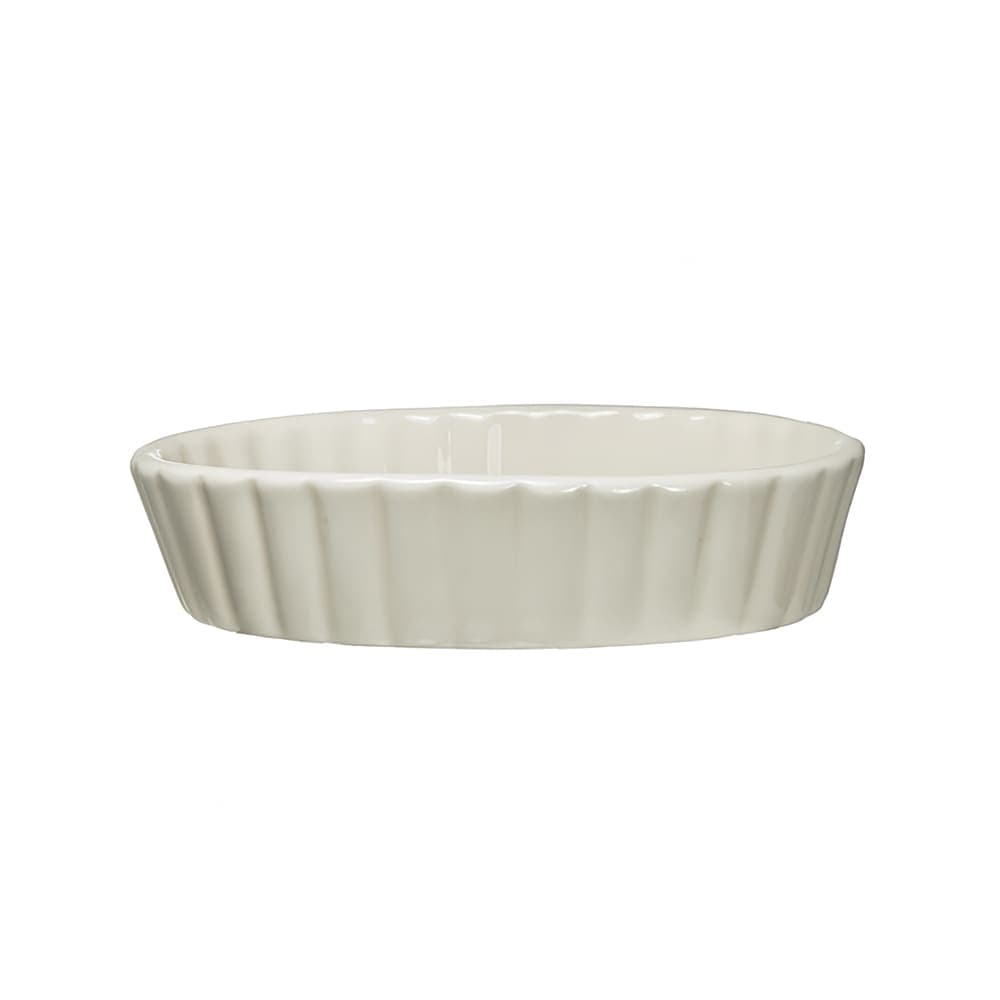 ITI 7 1/2 oz Oval Crème Brulee Dish - Ceramic, American White (SOFO-60-AW)