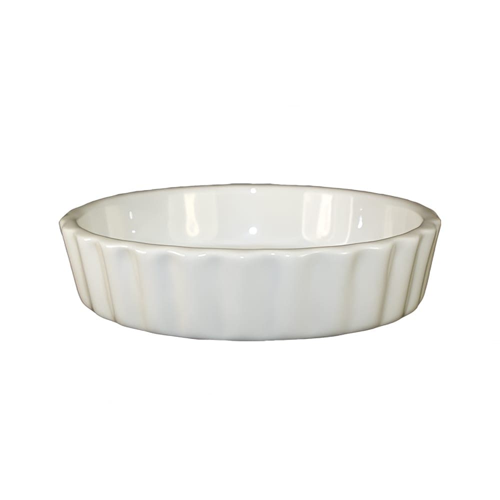 ITI 8 oz Round Crème Brulee Dish - Ceramic, American White (SOFR-55-AW)