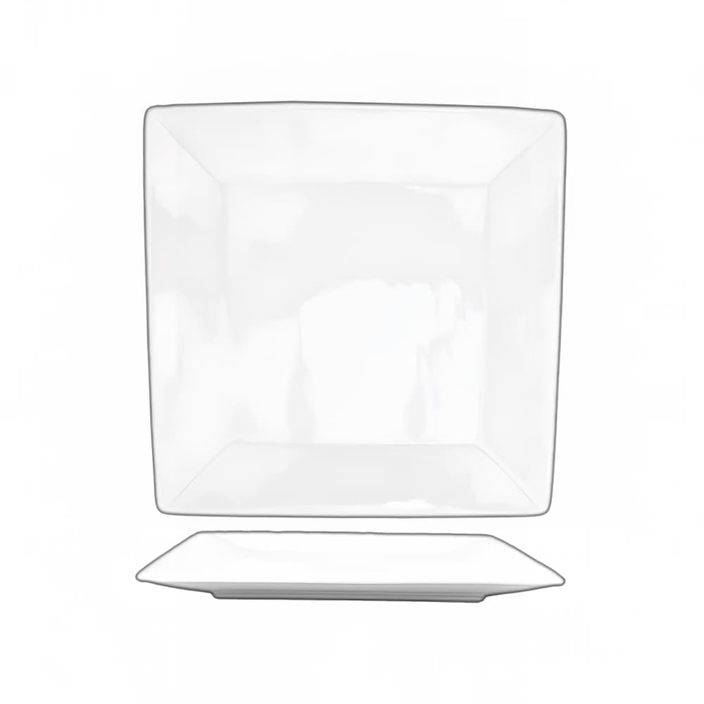 ITI 7" Square Slope™ Plate - Porcelain, Bright White (SP-7)
