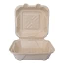 ITI Square Sugar Cane 1-Compartment Hinged Container - 8"x8"x3" (TG-B-88) thumbnail 2