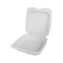ITI Square 1-Compartment Hinged Container 8"x 8" x 3" - Plastic, White (TG-PM-88) thumbnail 2