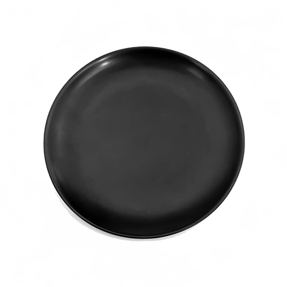 CAC 10" Round Japanese Style Coupe Dinner Plate - Ceramic, Black (666-16-BLK)