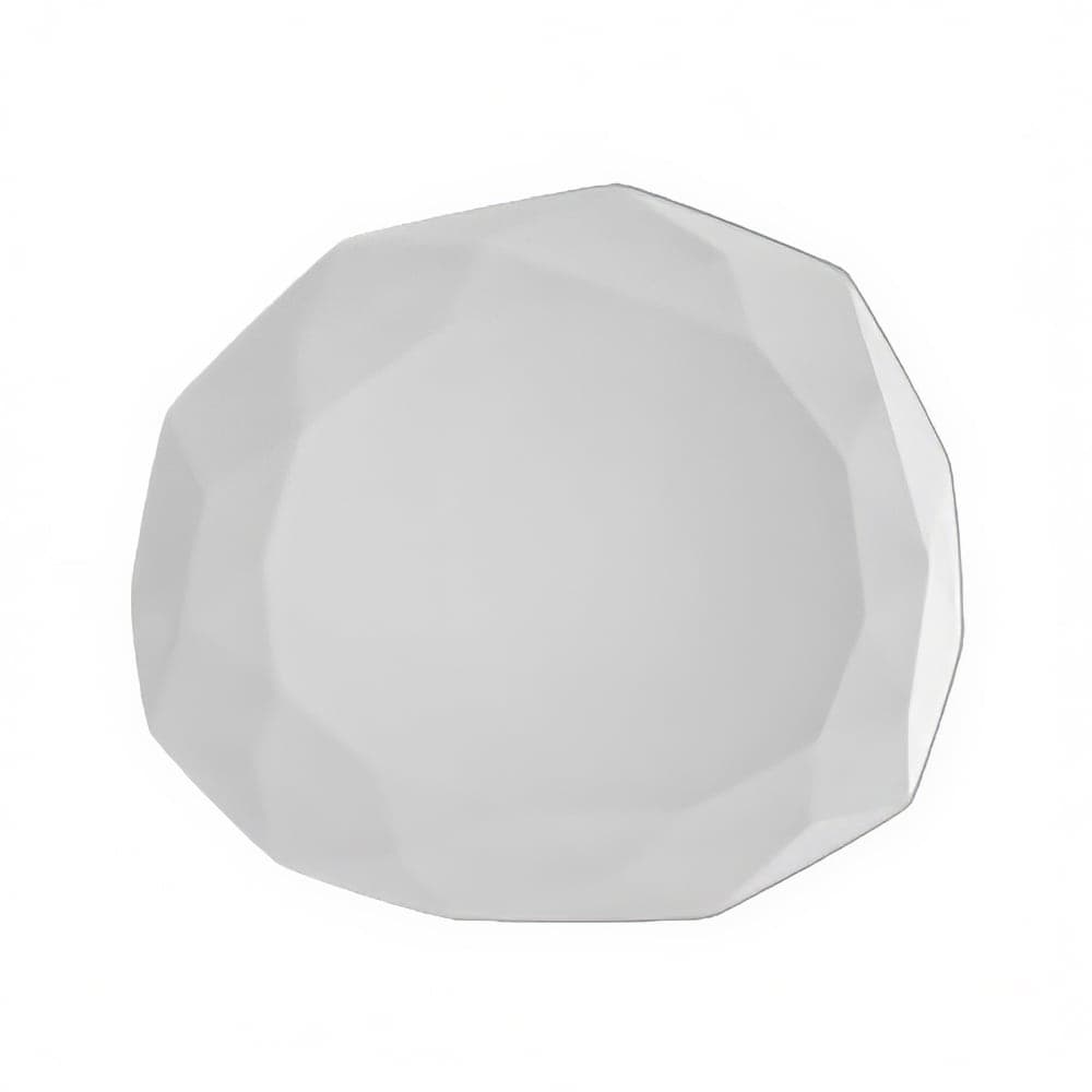 CAC Irregular Art Deco Plate - 7 7/8" x 6 7/8", Porcelain, Bone White (ART-7)
