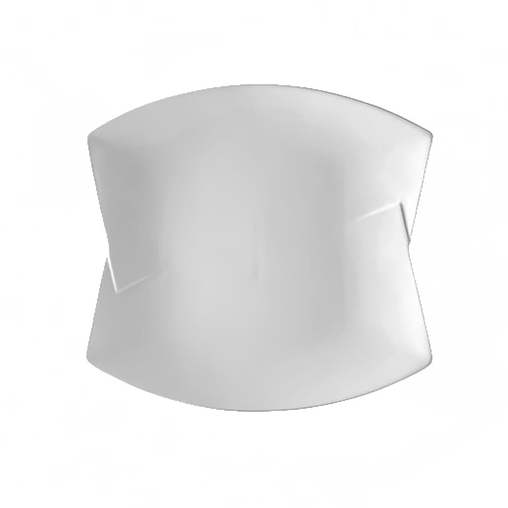 CAC Rectangular Butterfly Plate - 7 1/2" x 7", Porcelain, Super White (BTF-7)