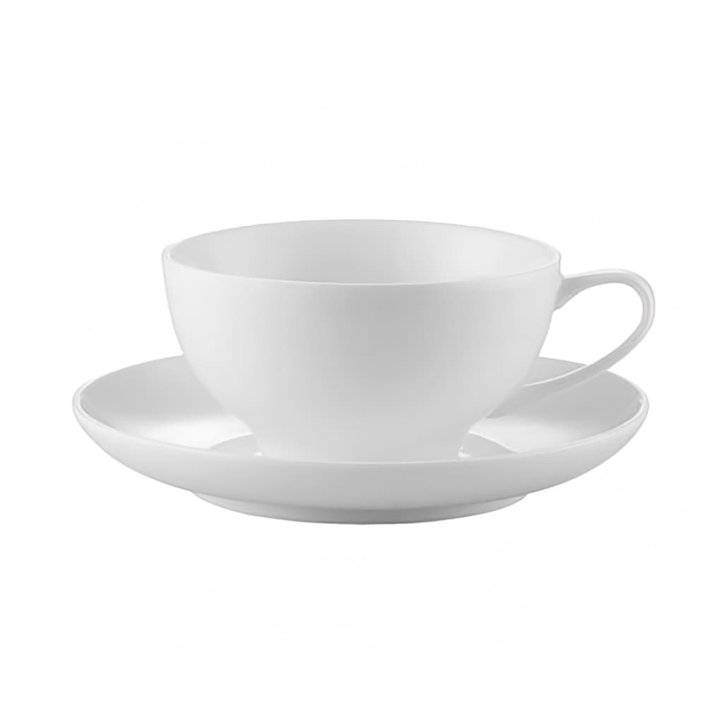 CAC 8 oz English Cup & Saucer Set - Porcelain, Bone White (ENG-1)