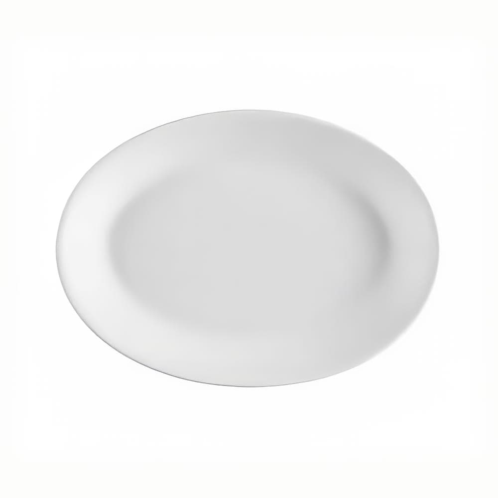 CAC 11 1/2" Oval European White Rolled Edge Platter, Franklin (FR-13)