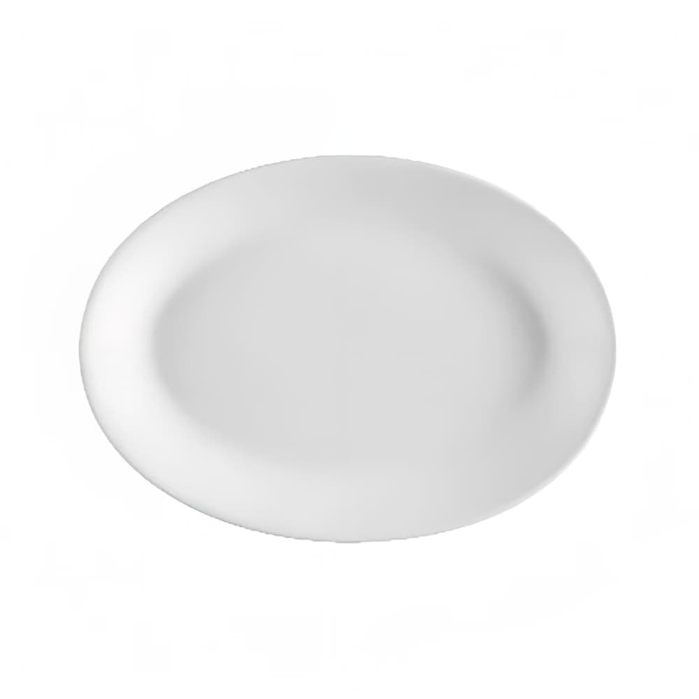 CAC 12 1/2" Oval European White Rolled Edge Platter, Franklin (FR-14)