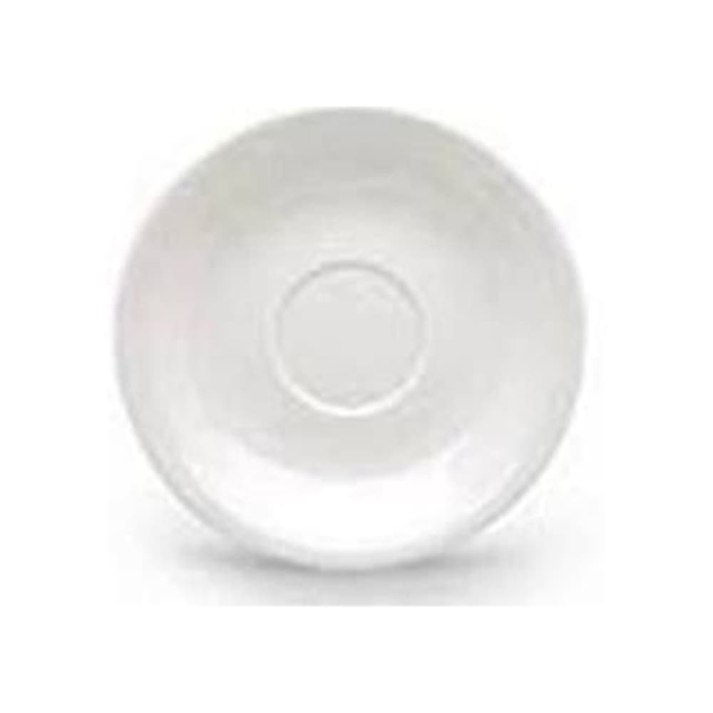 CAC 6" Round Franklin Rolled Edge Saucer, European White (FR-2)