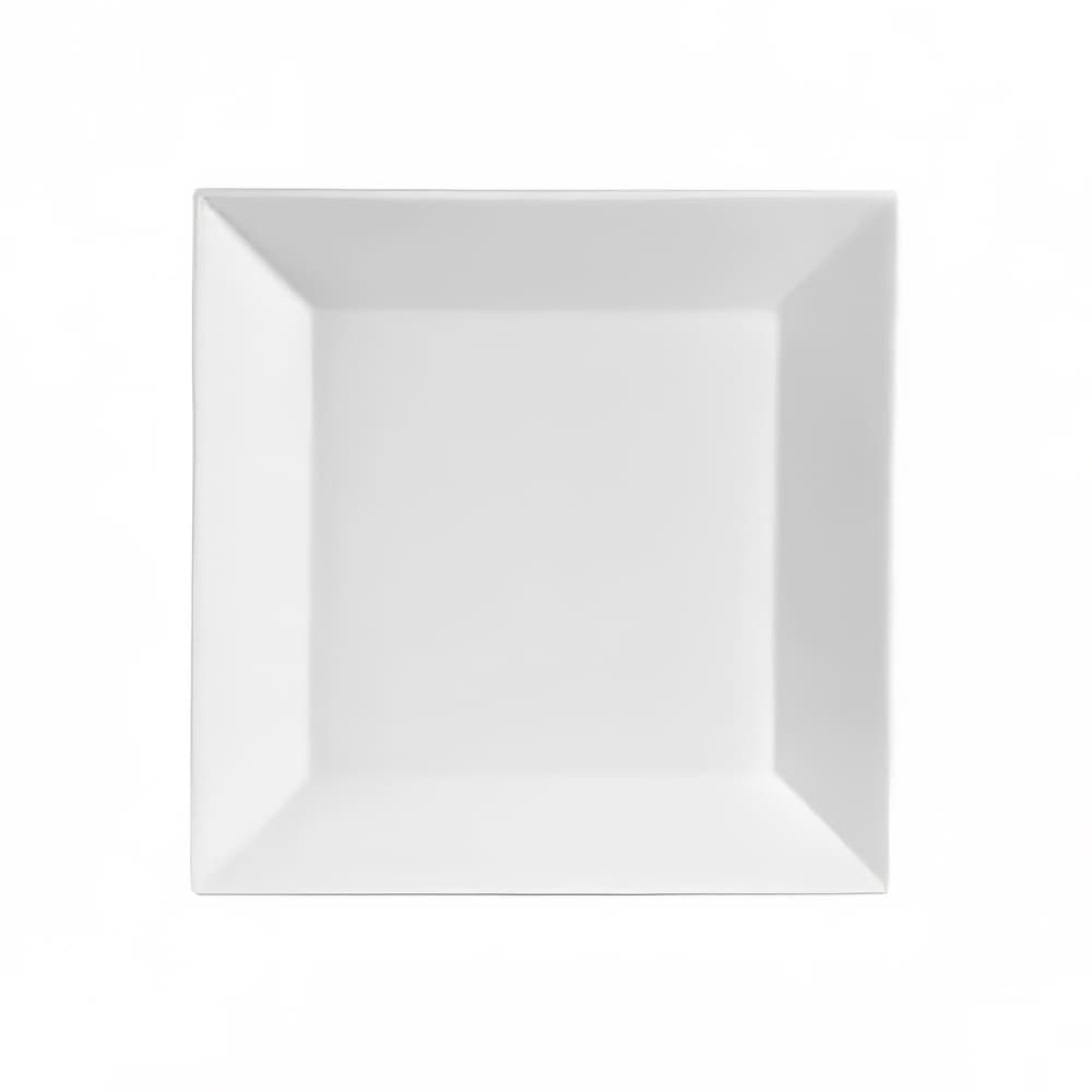 CAC 10" Square Kingsquare Dinner Plate - Porcelain, Super White (KSE16)