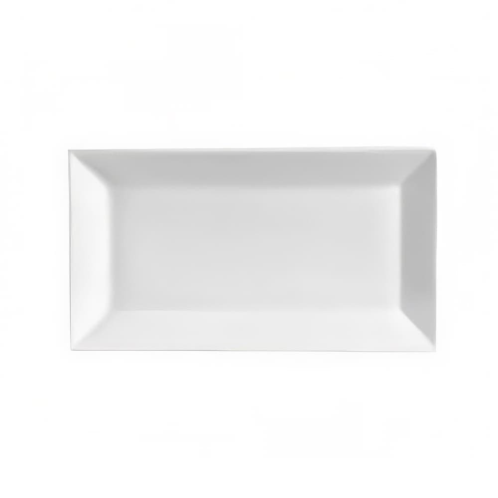 CAC 16 1/4" x 9" Rectangular Kingsquare Platter - Porcelain, Super White (KSE-61)