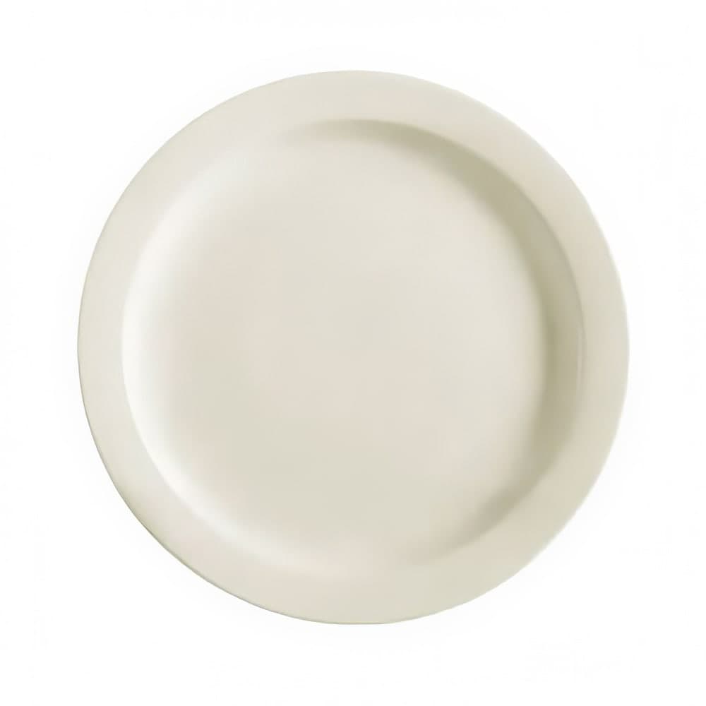 CAC 10 1/2" Round NRC Dinner Plate - Stoneware, American White (NRC-16)