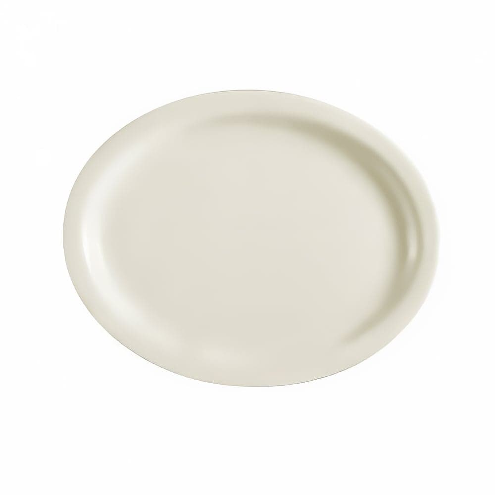 CAC 8 5/8" x 5 1/4" Oval NRC Platter - Ceramic, White (NRC-41)