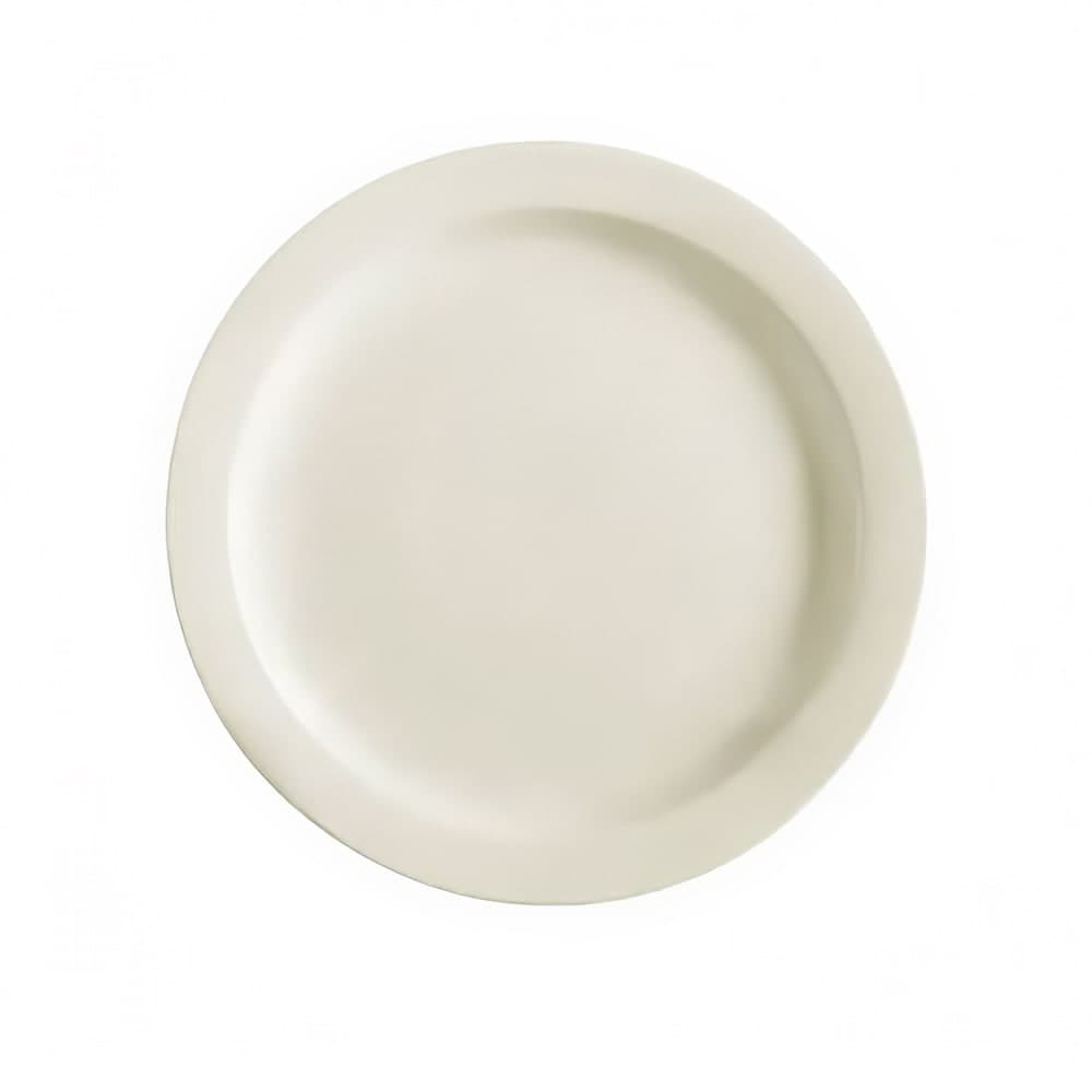 CAC 6 1/2" Round NRC Dinner Plate - Stoneware, American White (NRC-6)