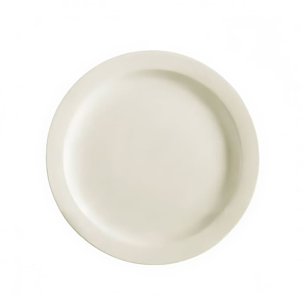 CAC 7 1/4" Round NRC Salad Plate - Stoneware, American White (NRC-7)