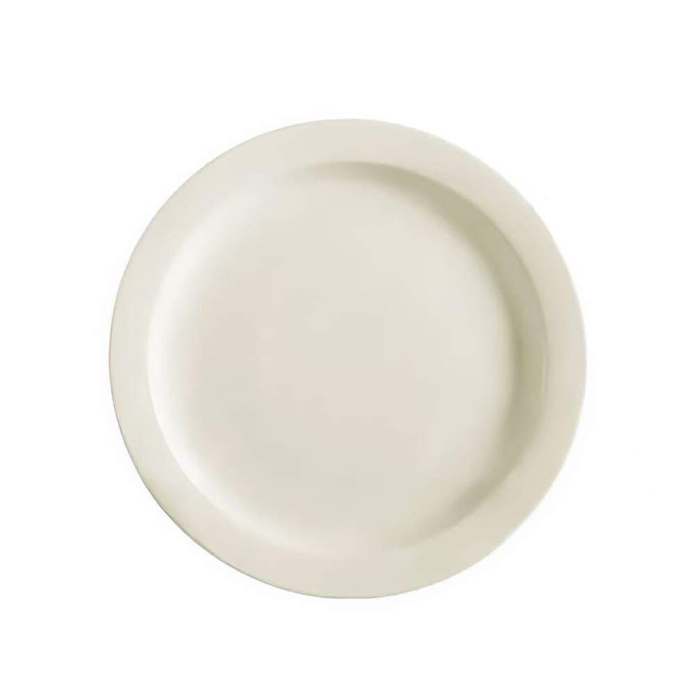 CAC 9 3/4" Round NRC Dinner Plate - Stoneware, American White (NRC-9)