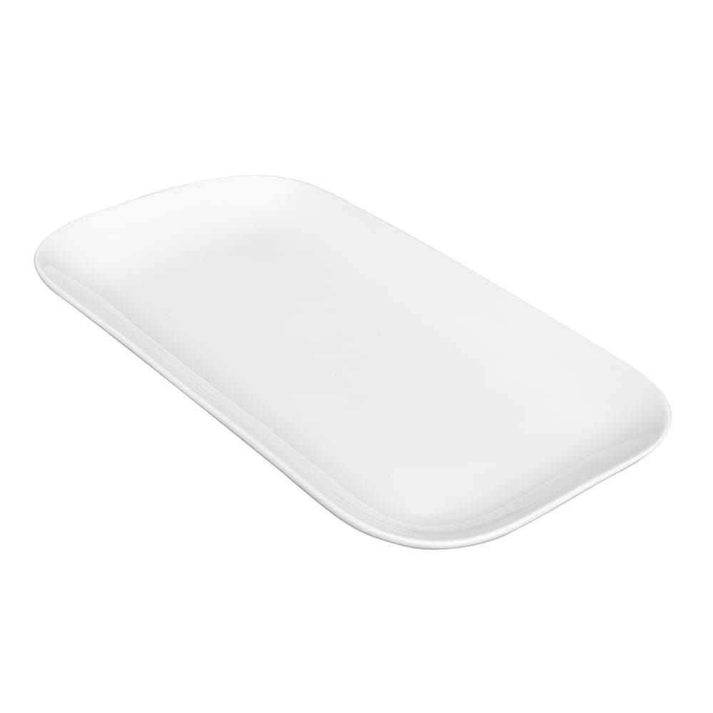 CAC Rectangular Oxford Platter - 10" x 5 3/8", Porcelain, Bone White (OXF-C12)