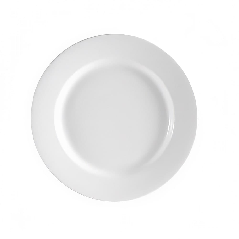 CAC 9 3/4" Round Clinton Plate - Porcelain, Super White (RCN-9)