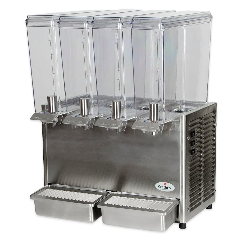 Crathco E49-3 Refrigerated Drink Dispenser w/ (4) 2 2/5 gal Bowls, Pre Mix, 115v
