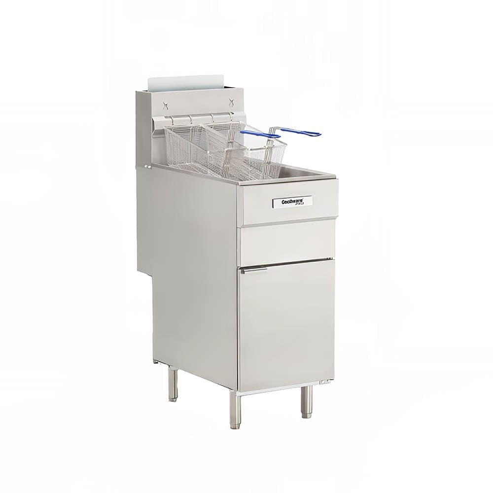 Cecilware Pro Gas Fryer - (1) 50 lb Vat, Floor Model, Liquid Propane (FMS504LP)