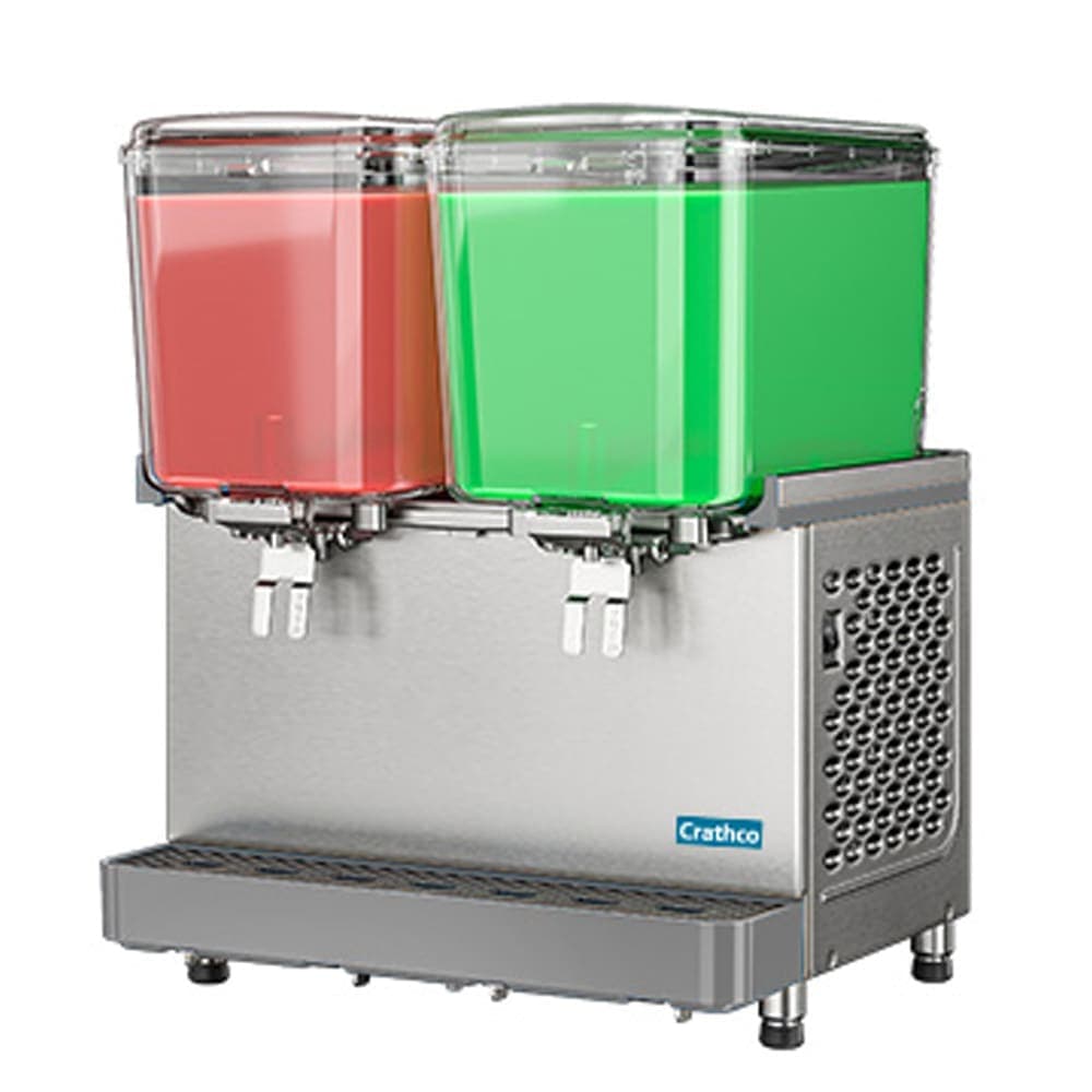 Crathco SR-25 Classic Pro™ Bubbler® Refrigerated Drink Dispenser w/ (2) 4 3/4 gal Bowls, Mixing, 120v