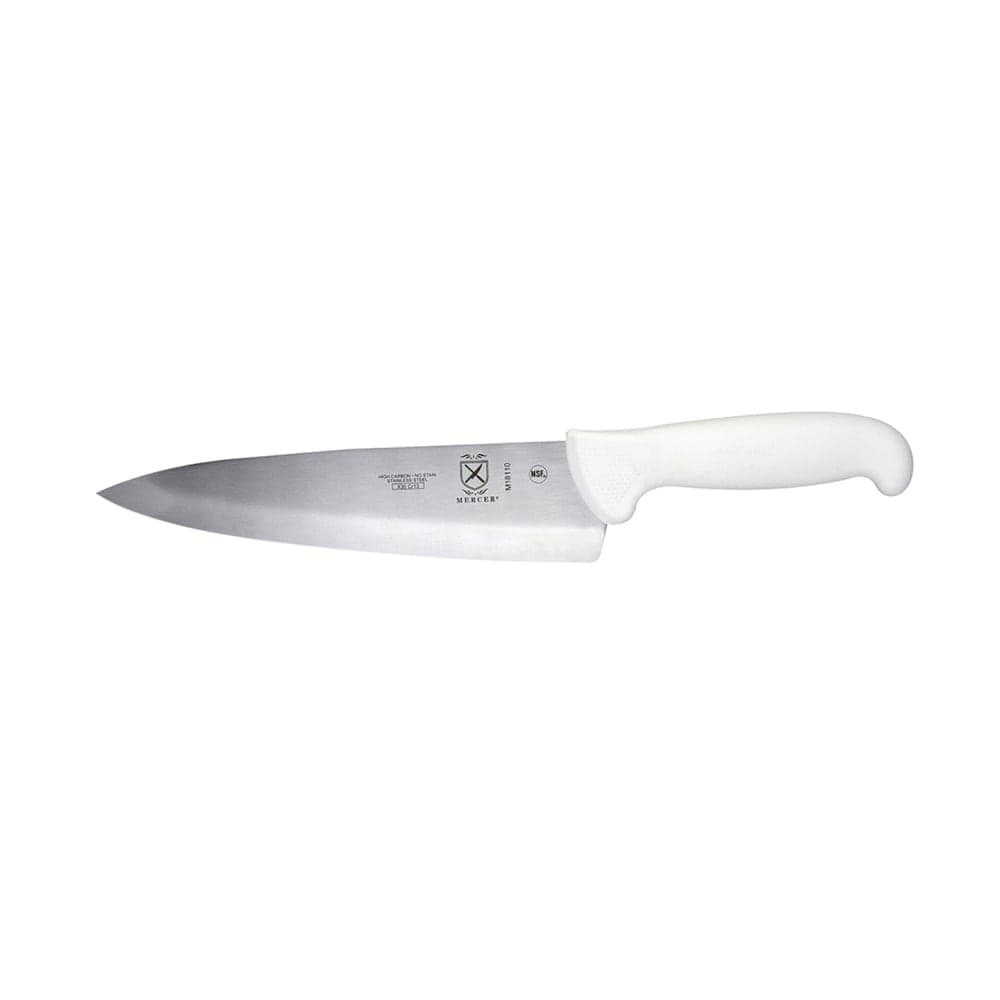 Mercer Culinary M18110 8" Chef's Knife w/ White Polypropylene Handle, High Carbon Japanese Steel