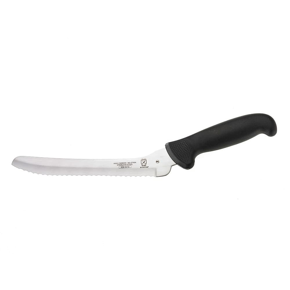 Mercer Culinary M18135BK 8" Bread Knife w/ Black Polypropylene Handle, High Carbon Japanese Steel